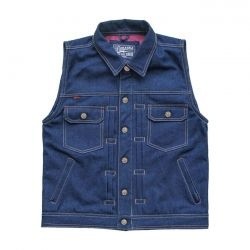 Rain Splitter Denim Vest | Blue Denim