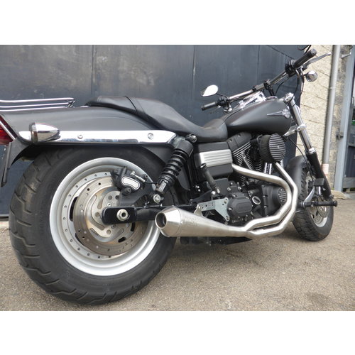 MASS TROMB INOX RETRO Full System Exhaust 2in1 (Inclined) for Harley Davidson Dyna FXDF FAT BOB 1584  | (Choose Option)