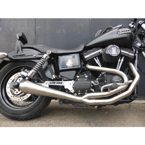 MASS TROMB INOX RETRO Full System Exhaust 2in1 (Inclined) for Harley Davidson Dyna FDX Street Bob 1685  | (Choose Option)