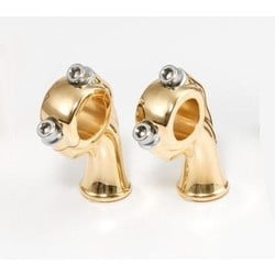 2.5" Polished Brass Deluxe Risers with 1" pullback