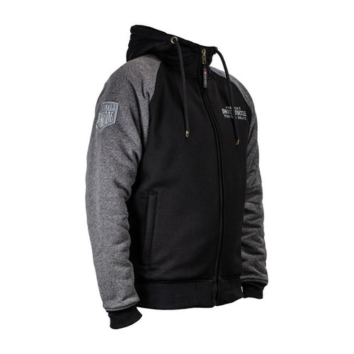 John Doe Hoodie Met Rits | Zwart Grijs