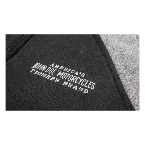 John Doe Hoodie mit Reißverschluss | Schwarzgrau