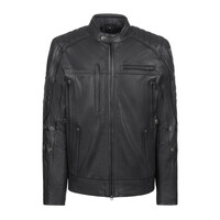 Technical Leather Jacket with XTM | Black