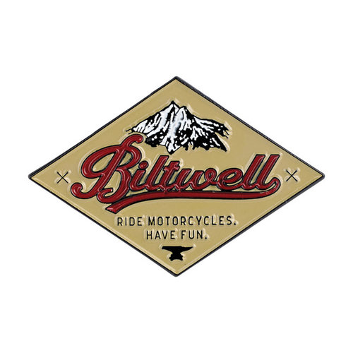 Biltwell Emaille-Pin CRS | Rot, Beige