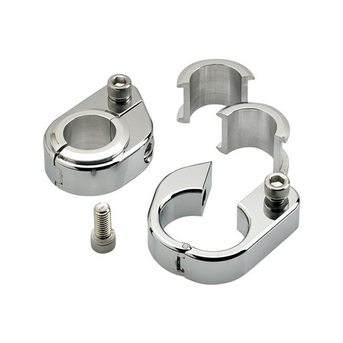 Biltwell Straight O/S Speed Clamps | Chrome