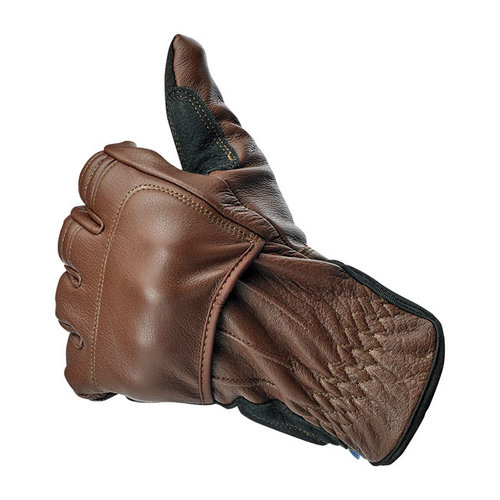Biltwell Belden Handschoenen Chocolade Zwart | (Kies de maat)