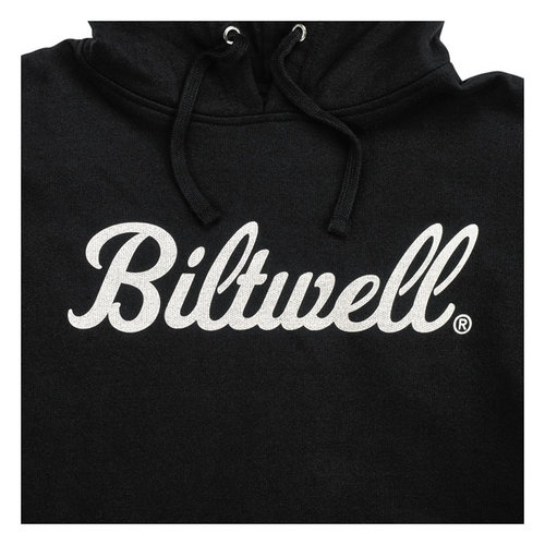 Biltwell Pullover Hoodie Script Schwarz | (Größe Auswählen)