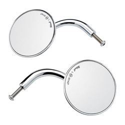 Utility Round Mirror Short Stem | Chrome