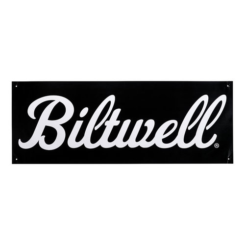 Biltwell Script Shop Banner | Black, White