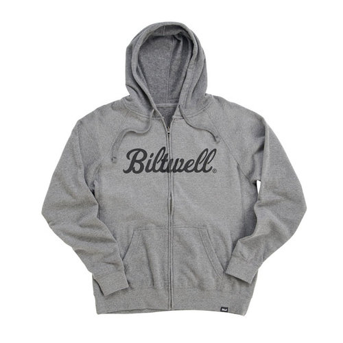 Biltwell Script Zip-Up Hoodie Dark Heather | (Kies de Maat)