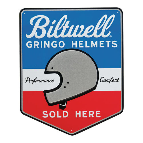 Biltwell Gringo Ladenschild | Rot-Weiss