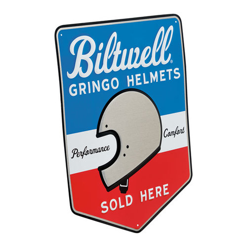 Biltwell Gringo Ladenschild | Rot-Weiss