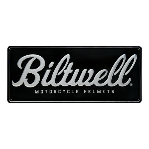 Biltwell Script Shop Sign Aluminum | Black