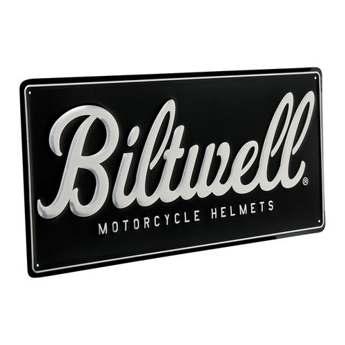 Biltwell Enseigne de Magasin en Aluminium | Noir