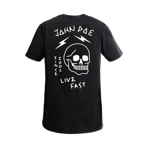 John Doe Live Fast Skull T-Shirt | Black