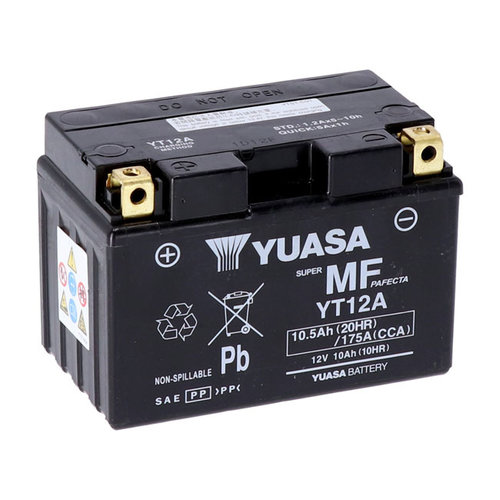 Yuasa Batterie AGM Haute Performance YT12A-WC | Suzuki 09-15 SFV650 Gladius 650cc