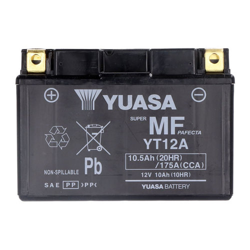 Yuasa Hochleistungs-AGM-Batterie YT12A-WC | Suzuki 09-15 SFV650 Gladius 650cc