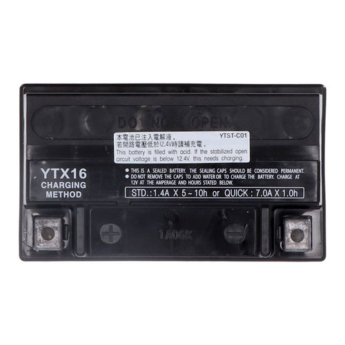 Yuasa AGM Battery YTX16-WC | Suzuki/Kawasaki/Honda/Triumph