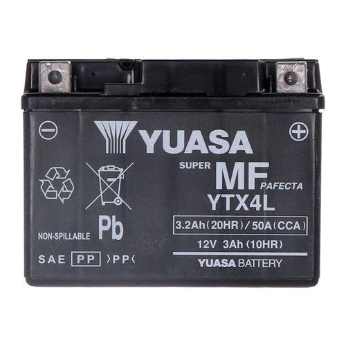 Yuasa AGM-Batterie YTX4L-WC | Suzuki 92-93 DR650S N, P 650cc