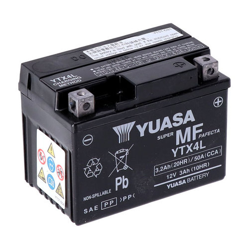 Yuasa AGM-Batterie YTX4L-WC | Suzuki 92-93 DR650S N, P 650cc