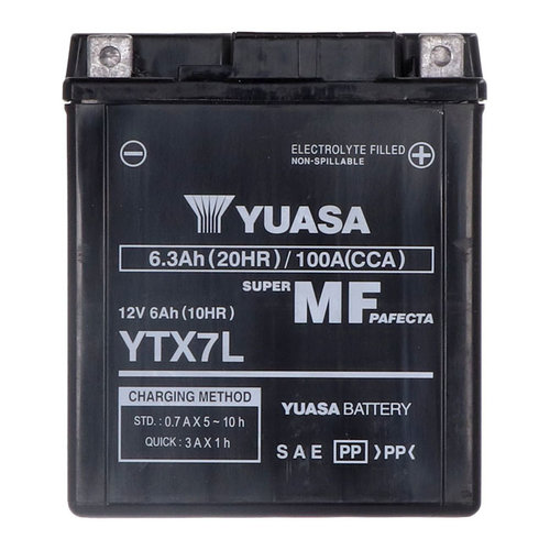 Yuasa AGM-Accu YTX7L-WC | Honda 04-06 CB600F (599) 600cc/17-18 CMX500, A 500cc