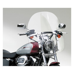 Switchblade Quick Release Windshield 2-Up for Dyna/FXDWG/FXDXT/XL1200CX/T/X/XS/XL883L | Clear