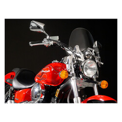 Switchblade Windschutzscheiben-Abweiser mit Schnellverschluss für Honda/Indian/Kawasaki/Yamaha | Klar