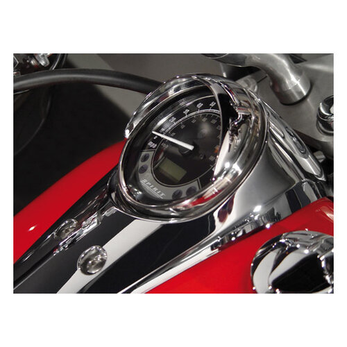 National Cycle  Visière de Compteur de Vitesse en Fonte pour Honda VT750C2A/B/VT750C/VT750C2 | Chrome