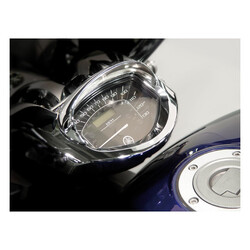 Cast Speedometer Visor for Yamaha XVS1300AT V Star | Chrome