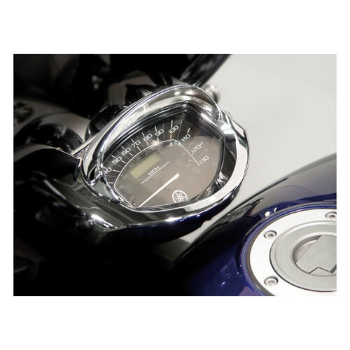 National Cycle  Cast Speedometer Visor for Yamaha XVS1300AT V Star | Chrome