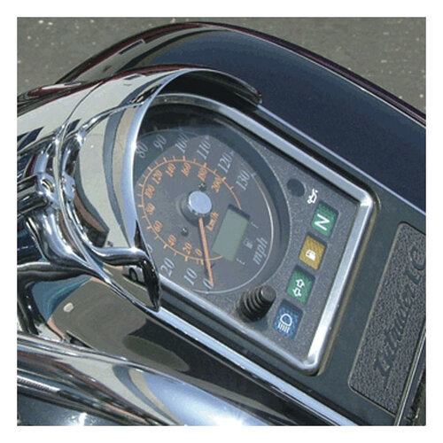 National Cycle  Cast Speedometer Visor for Suzuki | Chrome