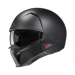 Helm i20 | Massives Schwarz / Halbflaches Titan