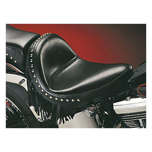 Le Pera Monterey solo seat - Smooth with fringes 08-17 Softail