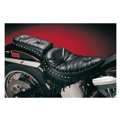 Le Pera Sanora solo seat - Regal Plush with fringes 84-99 Softail