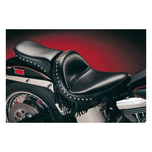Le Pera Monterey solo seat - Smooth with fringes 84-99 Softail