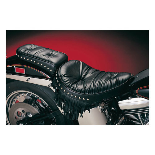 Le Pera Sanora solo seat - Regal Plush with fringes 08-17 Softail