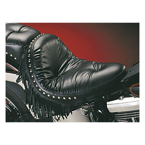 Le Pera Monterey solo seat - Regal Plush with fringes 08-17 Softail