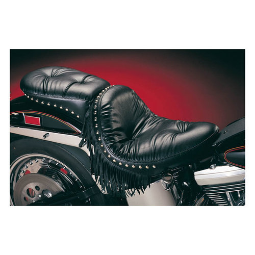 Le Pera Monterey solo seat - Regal Plush with fringes 84-99 Softail