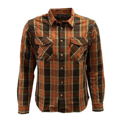 13 ½  Woodland Checkered Shirt Brown/Orange | (Choose Size)