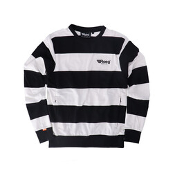 Shawn Stripe Sweatshirt | Wit/Zwart