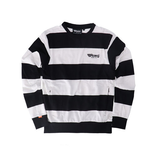 Roeg Shawn Stripe Sweatshirt | White/Black