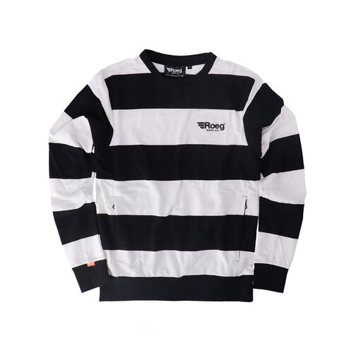 Roeg Sweat-shirt à Rayures Shawn |  Blanc/Noir