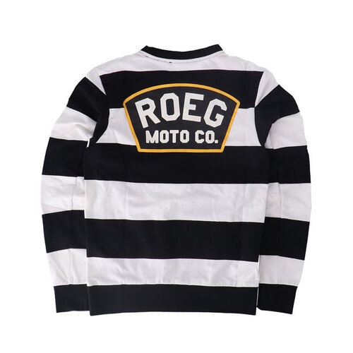 Roeg Shawn Stripe Sweatshirt | White/Black