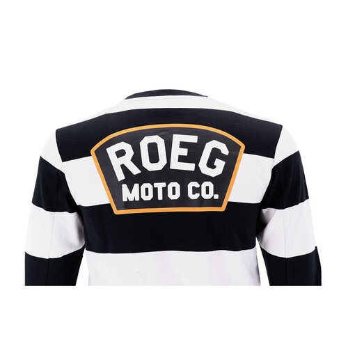 Roeg Shawn Stripe Sweatshirt | Wit/Zwart