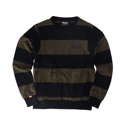 Shawn Stripe Sweatshirt | Army/Zwart