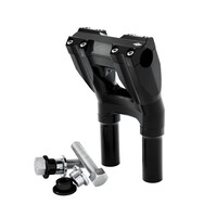 Straight Riser Set. 25MM Clamp, 200MM Rise| Black