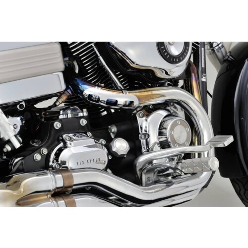 Daytona Muffler Guard Bent Punched Chrome