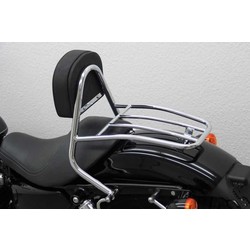 Dossier coussin sissy bar passager Softail Dyna Sportster Harley