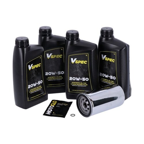 MCS Engine oil service kit. 20W50 Synthetic  4 litres | 91-98 Dyna (NU)