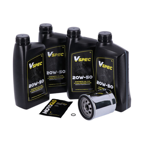 MCS Engine Oil Service Kit. 20W50 Synthetic 4 Liters | 99-16 Touring; 09-16 Trike (NU)